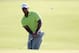 KIAWAH ISLAND, SC - AUGUST 09: Tiger Woods of the United States hits a shot on the 11th hole during Round One of the 94th PGA Championship at the Ocean Course on August 9, 2012 in Kiawah Island, South Carolina. (Photo by Ross Kinnaird/Getty Images)