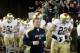 STANFORD, CA - NOVEMBER 26: Notre Dame Fighting Irish head coach Brian Kelly run on to the field for their game against the Stanford Cardinal at Stanford Stadium on November 26, 2011 in Stanford, California. (Photo by Ezra Shaw/Getty Images)