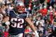 FOXBORO, MA - JANUARY 1: Dane Fletcher #52 of the New England Patriots lines up during a game against the Buffalo Bills in the second half at Gillette Stadium on January 1, 2012 in Foxboro, Massachusetts. (Photo by Jim Rogash/Getty Images)
