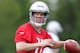 ALLEN PARK, MI - MAY 12: Kellen Moore #17of the Detroit Lions throws a pass during a rookie mini camp at the Detroit Lions Headquarters and Training Facility on May 12, 2012 in Allen Park, Michigan. (Photo by Gregory Shamus/Getty Images)