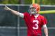 BEREA, OH - MAY 12: Quarterback Brandon Weeden #3 of the Cleveland Browns during the second day of minicamp at Cleveland Browns training facility on May 12, 2012 in Berea, Ohio. (Photo by Jason Miller/Getty Images)