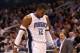 ORLANDO, FL - MARCH 13: Dwight Howard #12 of the Orlando Magic walks off the court during the game against the Miami Heat at Amway Center on March 13, 2012 in Orlando, Florida. NOTE TO USER: User expressly acknowledges and agrees that, by downloading and or using this photograph, User is consenting to the terms and conditions of the Getty Images License Agreement. (Photo by Sam Greenwood/Getty Images)