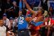 ORLANDO, FL - FEBRUARY 26: Kevin Durant #35 of the Oklahoma City Thunder and the Western Conference drives for a shot attempt against Dwight Howard #12 of the Orlando Magic and the Eastern Conference during the 2012 NBA All-Star Game at the Amway Center on February 26, 2012 in Orlando, Florida. NOTE TO USER: User expressly acknowledges and agrees that, by downloading and or using this photograph, User is consenting to the terms and conditions of the Getty Images License Agreement. (Photo by Mike Ehrmann/Getty Images)