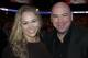 May 5, 2012; East Rutherford, NJ, USA; UFC president Dana White (right) poses with Strikeforce MMA female champion Ronda Rousey during a bout between Johny Hendricks and Josh Koscheck during UFC on Fox 3 at the Izod Center. Mandatory Credit: Joe Camporeale-US PRESSWIRE