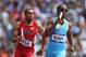 LONDON, ENGLAND - AUGUST 09: Chris Brown of the Bahamas competes during the Men's 4 x 400m Relay Round 1 heats on Day 13 of the London 2012 Olympic Games at Olympic Stadium on August 9, 2012 in London, England. (Photo by Feng Li/Getty Images)