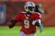 Aug. 4, 2012; Miami, FL, USA; Miami Dolphins quarterback David Garrard (9) throws during a scrimmage at Sun Life Stadium. Mandatory Credit: Steve Mitchell-US PRESSWIRE