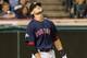 CLEVELAND, OH - AUGUST 10: Will Middlebrooks #64 of the Boston Red Sox reacts after being hit on the hand by a pitch in the ninth inning against the Boston Red Sox at Progressive Field on August 10, 2012 in Cleveland, Ohio. (Photo by Jason Miller/Getty Images)