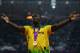 LONDON, ENGLAND - AUGUST 09: Gold medalist Usain Bolt of Jamaica celebrates on the podium during the medal ceremony for the Men's 200m on Day 13 of the London 2012 Olympic Games at Olympic Stadium on August 9, 2012 in London, England. (Photo by Cameron Spencer/Getty Images)
