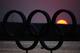 WEYMOUTH, ENGLAND - AUGUST 10: The Olympic rings are seen at sunset on Day 14 of the London 2012 Olympic Games at the Weymouth & Portland Venue at Weymouth Harbour on August 10, 2012 in Weymouth, England. (Photo by Getty Images)