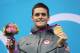 LONDON, ENGLAND - AUGUST 11: Gold medallist David Boudia of the United States poses on the podium during the medal ceremony for the Men's 10m Platform Diving Final on Day 15 of the London 2012 Olympic Games at the Aquatics Centre on August 11, 2012 in London, England. (Photo by Clive Rose/Getty Images)