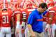 GAINESVILLE, FL - SEPTEMBER 03: Head coach Will Muschamp of the University of Florida Gators watches the action prior to game against the Florida Atlantic University Owls at Ben Hill Griffin Stadium on September 3, 2011 in Gainesville, Florida. (Photo by Sam Greenwood/Getty Images)