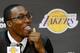 EL SEGUNDO, CA - AUGUST 10: Dwight Howard speaks after being introduced to the media as the newest member of the Los Angeles Lakers during a news conference at the Toyota Sports Center on August 10, 2012 in El Segundo, California. The Lakers aquired Howard from Orlando Magic in a four-team trade. In addition Lakers wil receive Chris Duhon and Earl Clark from the Magic. (Photo by Kevork Djansezian/Getty Images)