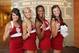 Jul 23, 2012; Dallas, TX, USA; Oklahoma Sooners cheerleaders pose for a photo during Big 12 Media Day at the Westin Galleria. Mandatory Credit: Kevin Jairaj-US PRESSWIRE