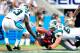LB Luke Kuechly forces a fumble in the first quarter.