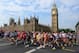 Aug 12, 2012; London, United Kingdom; Marathon runners on the course with Big Ben and the House of Parliament in the background during the men's marathon during the London 2012 Olympic Games at Westminster Bridge. Mandatory Credit: Kyle Terada-USA TODAY Sports