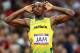 LONDON, ENGLAND - AUGUST 11: Usain Bolt of Jamaica celebrates winning gold and setting a new world record of 36.84 during the Men's 4 x 100m Relay Final on Day 15 of the London 2012 Olympic Games at Olympic Stadium on August 11, 2012 in London, England. (Photo by Ronald Martinez/Getty Images)