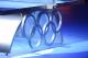 Aug 7, 2012; London, United Kingdom; Detail view of the Olympic Rings on the table in the women's team gold medal match during the London 2012 Olympic Games at ExCeL - North Arena 1. Mandatory Credit: Bob Donnan-USA TODAY Sports