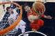 LONDON, ENGLAND - AUGUST 12: Pau Gasol of Spain drives past Kevin Love of the United States to score during the Men's Basketball Gold medal game between the United States and Spain on Day 16 of the London 2012 Olympics Games at North Greenwich Arena on August 12, 2012 in London, England. (Photo by Eric Gay - IOPP Pool /Getty Images)