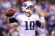 INDIANAPOLIS, IN - DECEMBER 18: Jake Locker #10 of the Tennessee Titans throws a pass during the NFL game against the Indianapolis Colts at Lucas Oil Stadium on December 18, 2011 in Indianapolis, Indiana. (Photo by Andy Lyons/Getty Images)
