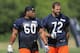 LAKE FOREST, IL - JUNE 12: Lance Louis #60 and Gabe Carimi #72 of the Chicago Bears participate during a minicamp practice at Halas Hall on June 12, 2012 in Lake Forest, Illinois. (Photo by Jonathan Daniel/Getty Images)