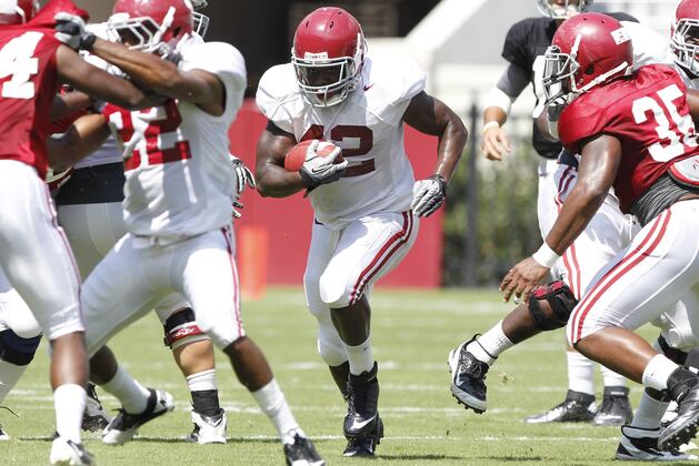 Alabama Football: Eddie Lacy's Scrimmage Stats a Good Sign for the Crimson Tide
