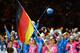 LONDON, ENGLAND - JULY 27: Natascha Keller of the Germany Olympic hockey team carries her country's flag during the Opening Ceremony of the London 2012 Olympic Games at the Olympic Stadium on July 27, 2012 in London, England. (Photo by Lars Baron/Getty Images)
