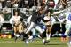 August 13, 2012; Oakland, CA, USA; Oakland Raiders wide receiver Jacoby Ford (12) is unable to make a catch against the Dallas Cowboys in the first quarter at O.Co Coliseum. Mandatory Credit: Cary Edmondson-US PRESSWIRE