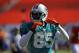 Aug. 4, 2012; Miami, FL, USA; Miami Dolphins wide receiver Chad Johnson (85) during a scrimmage at Sun Life Stadium. Mandatory Credit: Steve Mitchell-US PRESSWIRE