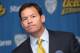 LOS ANGELES, CA - DECEMBER 13: Jim Mora listens toa question at a press conference introducing him as head UCLA football coach at the J.D. Morgan Center at UCLA on December 13, 2011 in Los Angeles, California. (Photo by Stephen Dunn/Getty Images)
