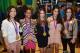 NEW YORK, NY - AUGUST 14: Kyla Ross, Gabby Douglas, McKayla Maroney, Aly Raisman and Jordyn Wieber of the 2012 U.S. Women's Gymnastics Olympic Gold Medal Team ring the closing bell at the New York Stock Exchange on August 14, 2012 in New York City. (Photo by Jason Kempin/Getty Images)
