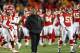 KANSAS CITY, MO - NOVEMBER 27: Defensive coordinator Romeo Crennel of the Kansas City Chiefs watches players warm up prior to the game against the Pittsburgh Steelers on November 27, 2011 at Arrowhead Stadium in Kansas City, Missouri. (Photo by Jamie Squire/Getty Images)