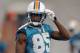 July 27 2012; Davie, FL, USA; Miami Dolphins wide receiver Chad Johnson (85) during practice at the Dolphins training facility. Mandatory Credit: Steve Mitchell-US PRESSWIRE