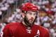 GLENDALE, AZ - APRIL 29: Keith Yandle #3 of the Phoenix Coyotes in Game Two of the Western Conference Semifinals against the Nashville Predators during the 2012 NHL Stanley Cup Playoffs at Jobing.com Arena on April 29, 2012 in Glendale, Arizona. The Coyotes defeated the Predators 5-3. (Photo by Christian Petersen/Getty Images)
