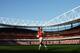 LONDON, ENGLAND - MARCH 24: Robin van Persie of Arsenal walks to the corner flag during the Barclays Premier League match between Arsenal and Aston Villal at Emirates Stadium on March 24, 2012 in London, England. (Photo by Julian Finney/Getty Images)