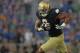 SOUTH BEND, IN - SEPTEMBER 03: Michael Floyd #3 of the Notre Dame Fighting Irish runs after a catch against the University of South Florida Bulls at Notre Dame Stadium on September 3, 2011 in South Bend, Indiana. South Florida defeated Notre Dame 23-20. (Photo by Jonathan Daniel/Getty Images)