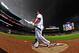 ATLANTA, GA - JULY 31: Juan Francisco #25 of the Atlanta Braves gets set to hit just prior to a rain delay in the game against the Miami Marlins at Turner Field on July 31, 2012 in Atlanta, Georgia. (Photo by Scott Cunningham/Getty Images)