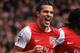 LONDON, ENGLAND - MAY 05: Robin van Persie of Arsenal celebrates scoring their third goal during the Barclays Premier League match between Arsenal and Norwich City at the Emirates Stadium on May 5, 2012 in London, England. (Photo by Bryn Lennon/Getty Images)