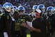 PASADENA, CA - JANUARY 02: Head coach Chip Kelly of the Oregon Ducks talks with Darron Thomas #5 and LaMichael James #21 in the first half as the Ducks take on the Wisconsin Badgers at the 98th Rose Bowl Game on January 2, 2012 in Pasadena, California. (Photo by Harry How/Getty Images)