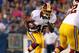 Aug. 9, 2012; Orchard Park, NY, USA; Washington Redskins running back Alfred Morris (46) runs with the ball during the second half against the Buffalo Bills at Ralph Wilson Stadium. Redskins beat the Bills 7-6. Mandatory Credit: Timothy T. Ludwig-US PRESSWIRE