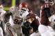 Nov 6, 2010; College Station, TX, USA; Oklahoma Sooners defensive tackle Stacy McGee (92) rushes the passer against the Texas A&M Aggies in the third quarter at Kyle Field. Mandatory Credit: Brett Davis-US PRESSWIRE