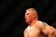 Dec. 30, 2011; Las Vegas, NV, USA; UFC fighter Brock Lesnar during a heavyweight bout at UFC 141 at the MGM Grand Garden event center. Mandatory Credit: Mark J. Rebilas-US PRESSWIRE
