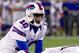 Aug 17, 2012; Minneapolis, MN, USA; Buffalo Bills quarterback Vince Young (10) under center in the third quarter against the Minnesota Vikings at the Metrodome. Mandatory Credit: Brad Rempel-US PRESSWIRE