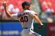 ST. LOUIS, MO - AUGUST 9: Starter Madison Bumgarner #40 of the San Francisco Giants pitches against the St. Louis Cardinals at Busch Stadium on August 9, 2012 in St. Louis, Missouri. (Photo by Dilip Vishwanat/Getty Images)