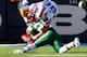 ORCHARD PARK, NY - NOVEMBER 06: David Nelson #86 of the Buffalo Bills is tackled by Kyle Wilson #20 of the New York Jets at Ralph Wilson Stadium on November 6, 2011 in Orchard Park, New York. (Photo by Rick Stewart/Getty Images)