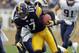 PITTSBURGH, PA - DECEMBER 24: Mike Wallace #17 of the Pittsburgh Steelers runs after the catch against the St. Louis Rams during the game on December 24, 2011 at Heinz Field in Pittsburgh, Pennsylvania. The Steelers won 27-0. (Photo by Justin K. Aller/Getty Images)