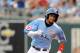 Billy Hamilton, here racing around second base, finds himself at the tail end of his race for the minor league steals record.