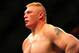 Dec. 30, 2011; Las Vegas, NV, USA; UFC fighter Brock Lesnar during a heavyweight bout at UFC 141 at the MGM Grand Garden event center. Mandatory Credit: Mark J. Rebilas-US PRESSWIRE
