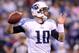 INDIANAPOLIS, IN - DECEMBER 18: Jake Locker #10 of the Tennessee Titans throws a pass during the NFL game against the Indianapolis Colts at Lucas Oil Stadium on December 18, 2011 in Indianapolis, Indiana. (Photo by Andy Lyons/Getty Images)