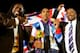 LONDON, ENGLAND - AUGUST 12: Gold medalist Anthony Joshua (C) of Great Britain celebrates with former world heavweight boxing champion Lennox Lewis (R) and British professional boxer and super heavyweight gold medalist Audley Harrison (L) after the medal ceremony for the Men's Super Heavy (+91kg) Boxing final bout on Day 16 of the London 2012 Olympic Games at ExCeL on August 12, 2012 in London, England. (Photo by Scott Heavey/Getty Images)