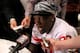 INDIANAPOLIS, IN - FEBRUARY 01: Jason Pierre-Paul #90 of the New York Giants answers questions from the press during a media availability session for Super Bowl XLVI at the Indianapolis Downtown Marriott on February 1, 2012 in Indianapolis, Indiana. (Photo by Andy Lyons/Getty Images)